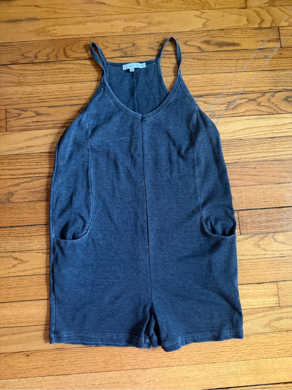 Sincerely Jules Charcoal Gray Romper